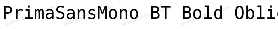 PrimaSansMono BT Bold Oblique字体转换